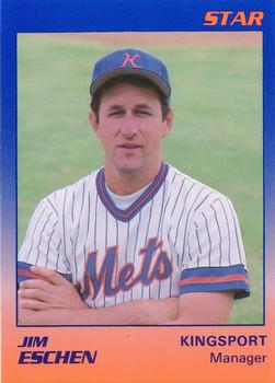 1989 Star Kingsport Mets #26 Jim Eschen Front