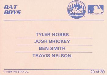 1989 Star Kingsport Mets #29 Tyler Hobbs / Josh Brickey / Ben Smith / Travis Nelson Back