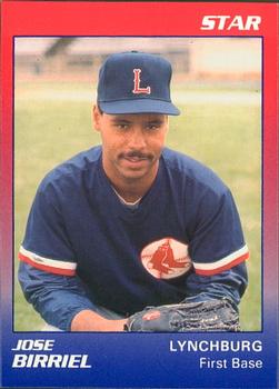 1989 Star Lynchburg Red Sox #2 Jose Birriel Front