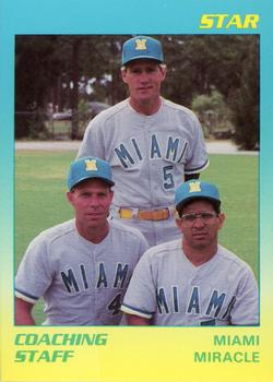 1989 Star Miami Miracle I #25 Jim Gattis / Dean Treanor / Al Torres Front
