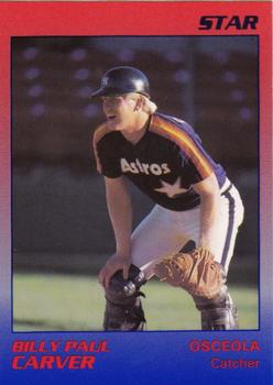 1989 Star Osceola Astros #3 Billy Paul Carver Front