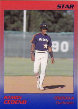 1989 Star Osceola Astros #4 Ramon Cedeno Front