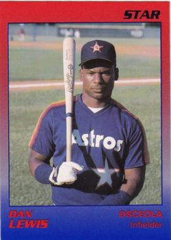 1989 Star Osceola Astros #11 Dan Lewis Front