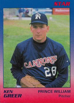 1989 Star Prince William Cannons #8 Ken Greer Front
