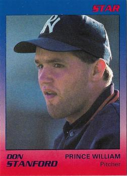 1989 Star Prince William Cannons #20 Don Stanford Front
