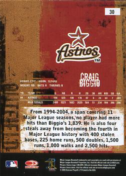 2005 Donruss Leather & Lumber #30 Craig Biggio Back