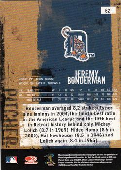 2005 Donruss Leather & Lumber #62 Jeremy Bonderman Back