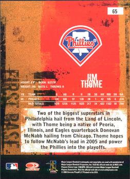 2005 Donruss Leather & Lumber #65 Jim Thome Back