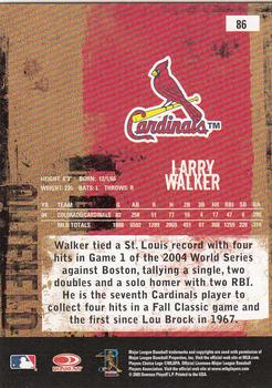 2005 Donruss Leather & Lumber #86 Larry Walker Back