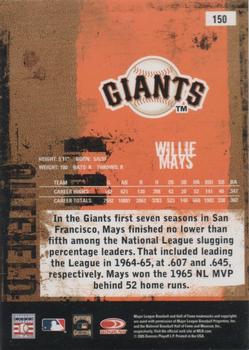 2005 Donruss Leather & Lumber #150 Willie Mays Back