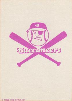 1989 Star Salem Buccaneers #NNO The Trading Block Baseball Card Shop Back