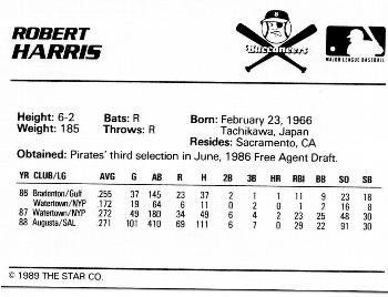 1989 Star Salem Buccaneers #28 Robert Harris Back