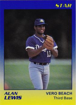 1989 Star Vero Beach Dodgers #15 Alan Lewis Front