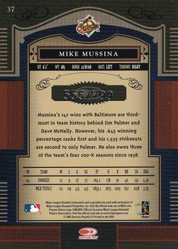 2005 Donruss Timeless Treasures #37 Mike Mussina Back