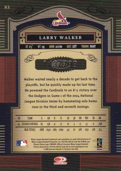 2005 Donruss Timeless Treasures #83 Larry Walker Back