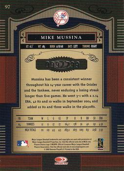 2005 Donruss Timeless Treasures #97 Mike Mussina Back
