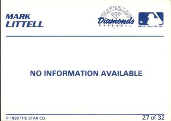 1989 Star Waterloo Diamonds #27 Mark Littell Back