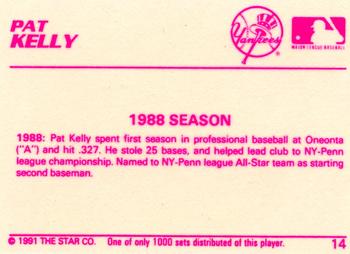 1991 Star The Future #14 Pat Kelly Back
