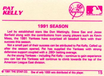 1991 Star The Future #15 Pat Kelly Back