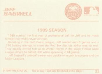 1991 Star The Future #32 Jeff Bagwell Back