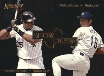 1996 Donruss - Showdown #1 Frank Thomas / Hideo Nomo Front