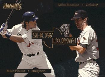1996 Donruss - Showdown #5 Mike Piazza / Mike Mussina Front