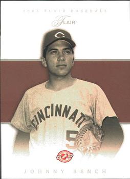 2005 Flair #86 Johnny Bench Front