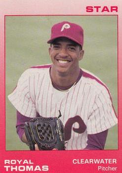 1988 Star Clearwater Phillies #25 Royal Thomas Front