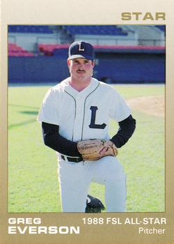 1988 Star Florida State League All-Stars #35 Greg Everson Front