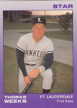 1988 Star Ft. Lauderdale Yankees #24 Thomas Weeks Front