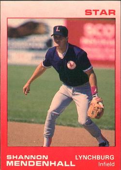 1988 Star Lynchburg Red Sox #14 Shannon Mendenhall Front
