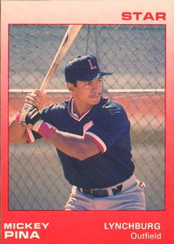 1988 Star Lynchburg Red Sox #17 Mickey Pina Front