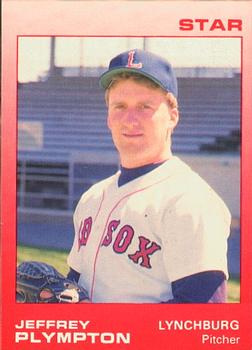 1988 Star Lynchburg Red Sox #18 Jeffrey Plympton Front
