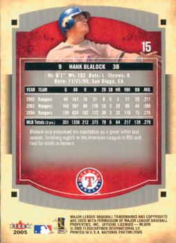 2005 Fleer National Pastime #15 Hank Blalock Back