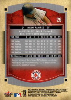 2005 Fleer National Pastime #29 Manny Ramirez Back