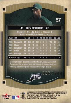 2005 Fleer National Pastime #57 Joey Gathright Back