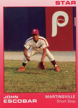 1988 Star Martinsville Phillies Red #13 John Escobar Front