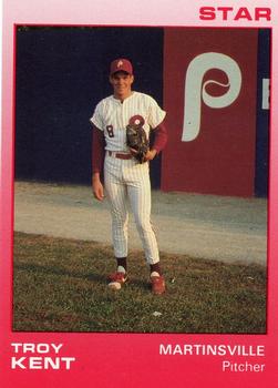 1988 Star Martinsville Phillies Red #20 Troy Kent Front