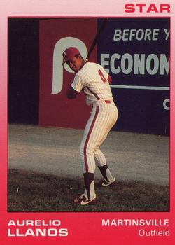 1988 Star Martinsville Phillies Red #23 Aurelio Llanos Front