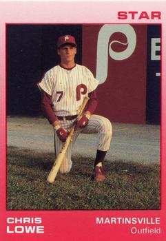 1988 Star Martinsville Phillies Red #24 Chris Lowe Front