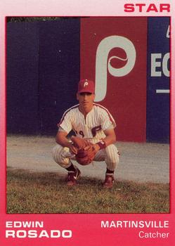1988 Star Martinsville Phillies Red #28 Edwin Rosado Front