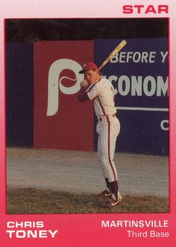 1988 Star Martinsville Phillies Red #31 Chris Toney Front