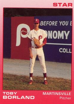 1988 Star Martinsville Phillies Red #4 Toby Borland Front