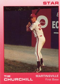 1988 Star Martinsville Phillies Red #6 Tim Churchill Front