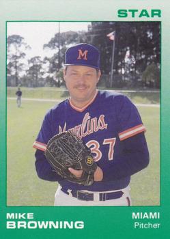 1988 Star Miami Marlins #4 Mike Browning Front