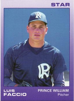 1988 Star Prince William Yankees #8 Luis Faccio Front