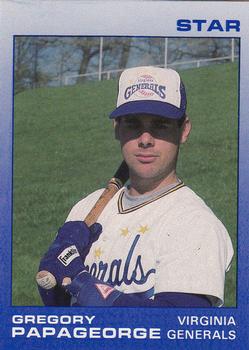 1988 Star Virginia Generals #17 Gregory Papageorge Front