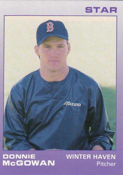 1988 Star Winter Haven Red Sox #12 Donnie McGowan Front