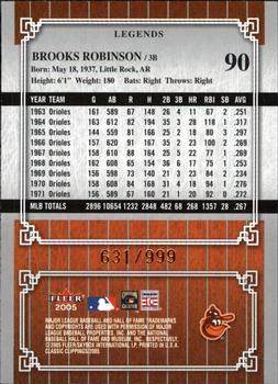 2005 Fleer Classic Clippings #90 Brooks Robinson Back