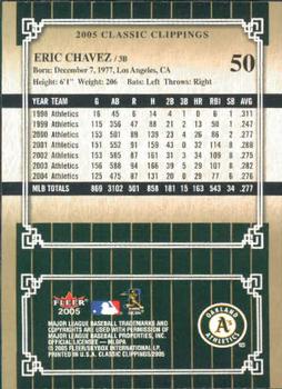 2005 Fleer Classic Clippings #50 Eric Chavez Back